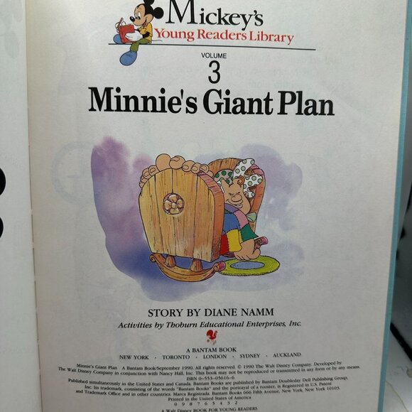 Mickeys Young Readers Library Volume 3 Minnies Giant Plan Hardcover Book - Picture 4 of 4